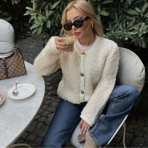Massimo Dutti Sweaters - Massimo Dutti boucle Sherpa cardigan